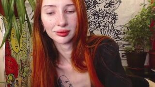 Shy redhead, showed stinky feet!!